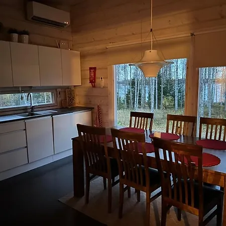 Private Lakefront Log In Lapland With Sauna *