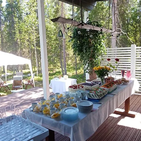 Villa Private Lakefront Log In Lapland With Sauna Ranua