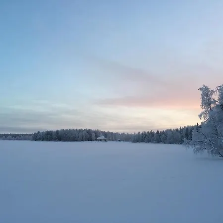 Villa Private Lakefront Log In Lapland With Sauna *