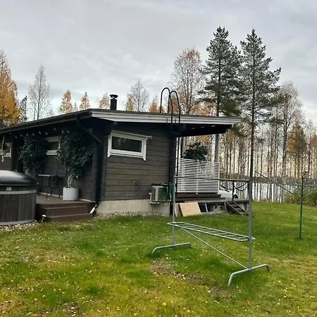 Private Lakefront Log In Lapland With Sauna Villa