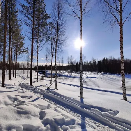 Villa Private Lakefront Log In Lapland With Sauna