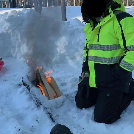 Private Lakefront Log In Lapland With Sauna Villa Ranua