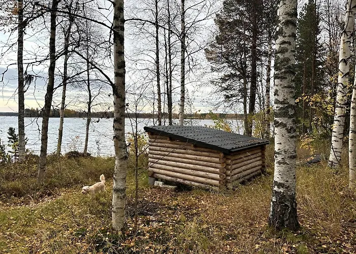 Private Lakefront Log In Lapland With Sauna Ranua